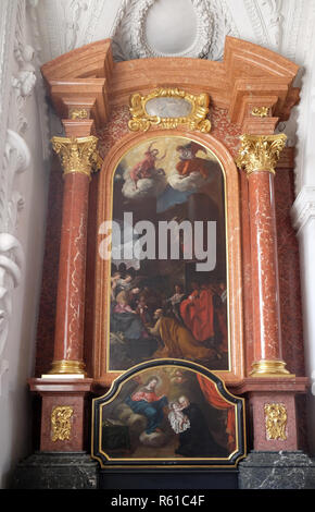 Anbetung der Heiligen Drei Könige altar Jesuitenkirche St. Franz Xaver in Luzern, Schweiz Stockfoto