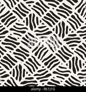 Nahtlose freehand Muster. Vektor abstrakte grobe Linien Hintergrund. Hand Striche. Stockfoto