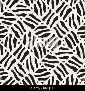Nahtlose freehand Muster. Vektor abstrakte grobe Linien Hintergrund. Hand Striche. Stockfoto