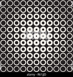 Abstrakte schwarz-weißen Muster Hintergrund. Nahtlose geometrische Kreis Halbton. Stilvolle, moderne Textur.. Stockfoto