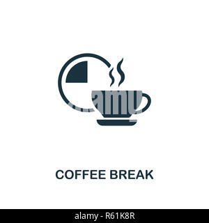 Kaffeepause Symbol. Premium Design von Teamarbeit. UI und UX. Pixel Perfect Coffee Break Symbol für Web Design, Anwendungen, Software, drucken. Stockfoto