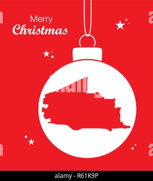 Frohe Weihnachten Abbildung Thema mit Karte von Plano, Texas Stock Vektor