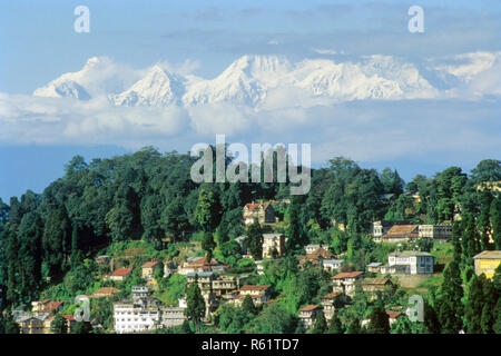 Malerischer Blick auf Darjeeling, West Bengalen, Indien Stockfoto