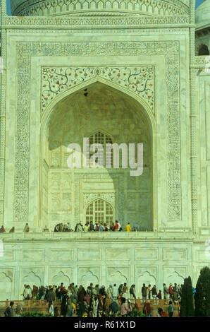 Taj Mahal 7 Wunder der Welt, Agra, Uttar Pradesh, Indien Stockfoto