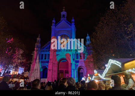 2018 Weihnachtsmarkt in Brüssel, Belgien Stockfoto