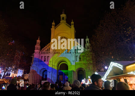 2018 Weihnachtsmarkt in Brüssel, Belgien Stockfoto