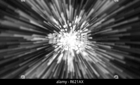 Partikel- oder Raum reisen. Particle zoom Hintergrund Stockfoto