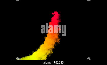 Cg von bunten Rauch. Digitale Illustration. 3D-Rendering Stockfoto