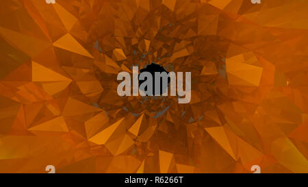 Low-poly-Tunnel. Digitale Illustration Stockfoto