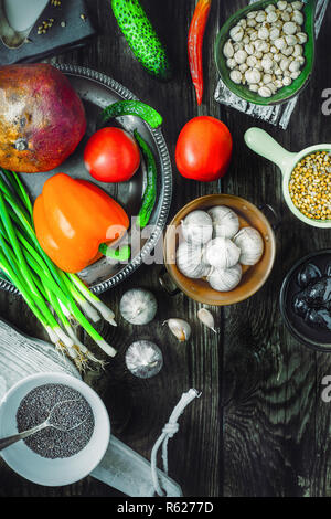 Konzept des Nahen Ostens, kaukasischen und asiatischen Küche Stockfoto