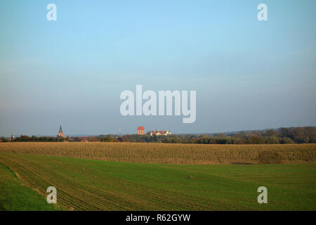 Blick auf Demmin in Mecklenburg- Vorpommern Stockfoto