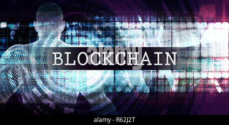 Blockchain Industrie Stockfoto