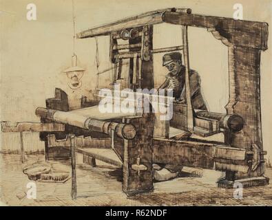 Weaver. Datum: Januar-august 1884, Nuenen. Abmessungen: 30,5 cm x 40,0 cm. Museum: Van Gogh Museum, Amsterdam. Stockfoto