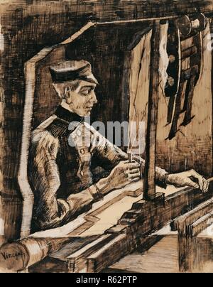 Weaver. Datum: Januar 1884, Nuenen. Abmessungen: 26,3 cm x 20,6 cm. Museum: Van Gogh Museum, Amsterdam. Stockfoto