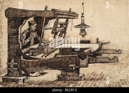 Weaver. Datum: Januar 1884, Nuenen. Abmessungen: 27,2 cm x 40,3 cm. Museum: Van Gogh Museum, Amsterdam. Stockfoto