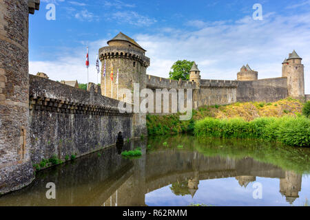 Fougères Schloss in Bretagne, Frankreich. Stockfoto