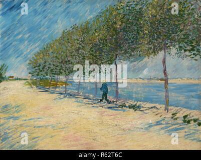 An der Seine. Datum: Mai-juli 1887, Paris. Abmessungen: 49,4 cm x 65,3 cm, 69 cm x 84,8 cm. Museum: Van Gogh Museum, Amsterdam. Autor: Van Gogh, Vincent. VINCENT VAN GOGH. Stockfoto