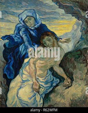 Pietà (nach Delacroix). Datum: September 1889, Saint-Rémy-de-Provence. Abmessungen: 73 cm x 60,5 cm, 96 cm x 83 cm. Museum: Van Gogh Museum, Amsterdam. Autor: Van Gogh, Vincent. VINCENT VAN GOGH. Stockfoto