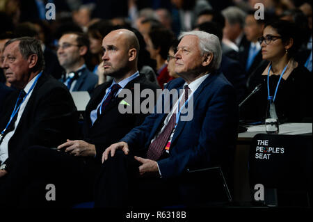 Katowice, Polen. 3 Dez, 2018. David Attenborough während der feierlichen Eröffnung der Konferenz COP 24 UN-Konferenz zum Klimawandel 2018 gesehen. Credit: Omar Marques/SOPA Images/ZUMA Draht/Alamy leben Nachrichten Stockfoto