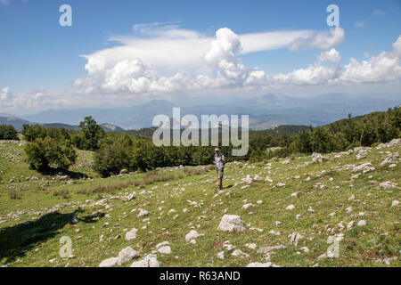 Landschaft der Nationalpark Pollino, eine große Naturpark in der Basilicata und Kalabrien, italienische Regionen Stockfoto
