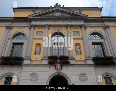 Hausfassade in Lugano, Schweiz Stockfoto