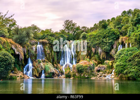 Trebizat Kravica Wasserfälle auf dem Fluss in Bosnien und Herzegowina Stockfoto