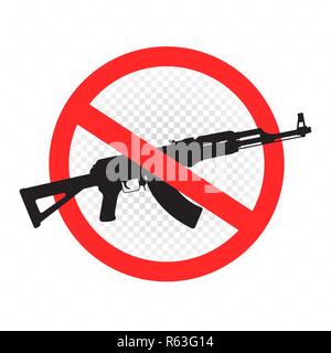 Waffe zeichen Symbol verboten Stock Vektor