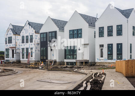 Wohngebäude im Bau in der Irving Park Nachbarschaft Stockfoto