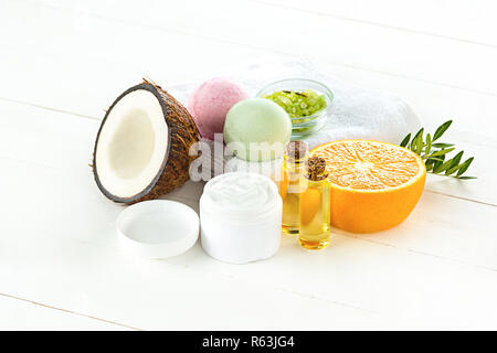 Natürliches Kokosöl Stockfoto