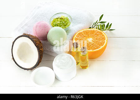 Natürliches Kokosöl Stockfoto