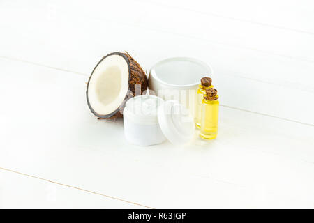 Natürliches Kokosöl Stockfoto