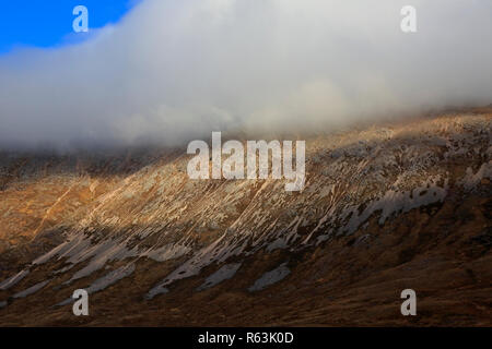 Blick auf den Schutthang auf Segel Mhor Berg Torridon Schottland Stockfoto