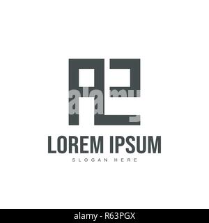 AZ Logo template Design. Initial logo Template Design Stock Vektor