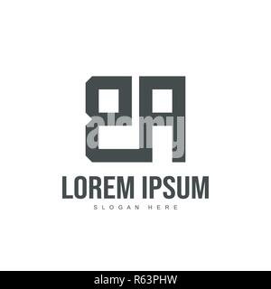 BA Schreiben Logo Design. Initial logo Template Design Stock Vektor