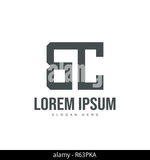 BC Schreiben Logo Design. Initial logo Template Design Stock Vektor