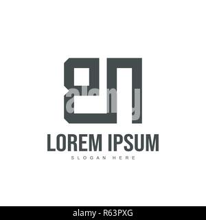 BN Schreiben Logo Design. Initial logo Template Design Stock Vektor