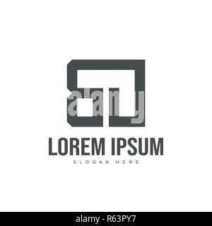 BD Schreiben Logo Design. Initial logo Template Design Stock Vektor