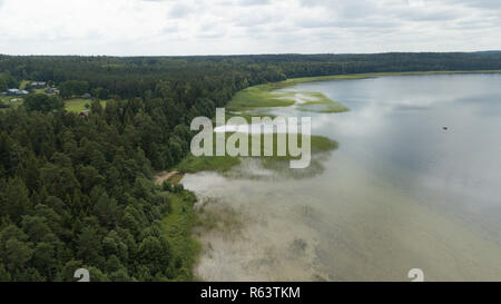 Plateliai See Litauen Antenne drone Ansicht von oben Stockfoto