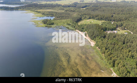 Plateliai See Litauen Antenne drone Ansicht von oben Stockfoto