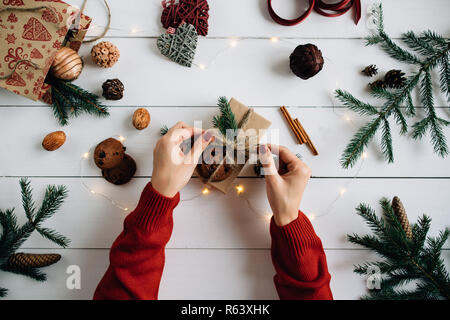 Die Vorbereitung auf Weihnachten. Stockfoto