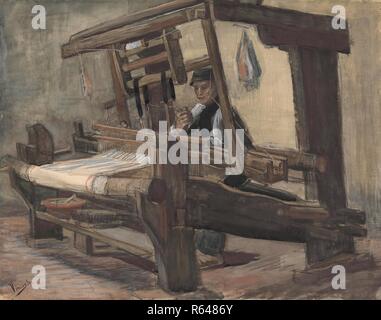 Weaver. Datum: Dezember 1883-August 1884, Nuenen. Abmessungen: 35,7 cm x 45,1 cm. Museum: Van Gogh Museum, Amsterdam. Stockfoto