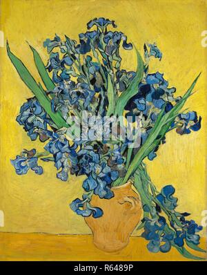 Iris. Datum: Mai 1890, Saint-Rémy-de-Provence. Abmessungen: 92,7 cm x 73,9 cm, 111,5 cm x 92,9 cm. Museum: Van Gogh Museum, Amsterdam. Autor: Van Gogh, Vincent. VINCENT VAN GOGH. Stockfoto
