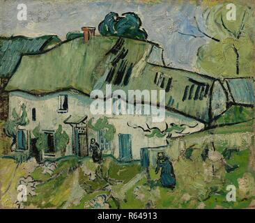 Bauernhaus. Datum: Mai-Juni 1890, Auvers-sur-Oise. Abmessungen: 38,9 cm x 46,4 cm, 53,6 cm x 61,7 cm. Museum: Van Gogh Museum, Amsterdam. Autor: Van Gogh, Vincent. VINCENT VAN GOGH. Stockfoto