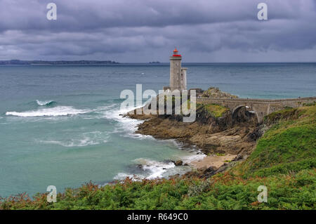 Diable Leuchtturm in der Bretagne - Diable Leuchtturm in der Bretagne Stockfoto