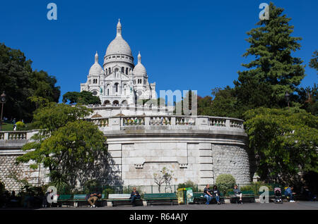 PARIS, Frankreich, 7. September 2018 - Basilique Sacré-Coeur in Montmartre, Paris, Frankreich Stockfoto