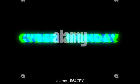 Text mit schlechtem Signal folgen. Glitch Wirkung Stockfoto