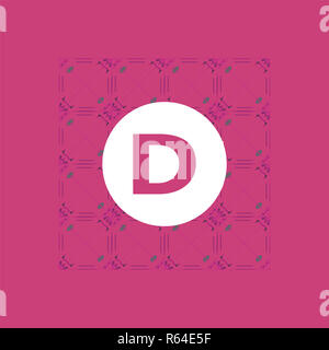 Stilvolle und Grazilen floralen Monogramm Design. Elegante Linie kunst Logo Design. Stockfoto