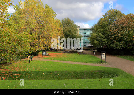 Der Standort der alten Römischen fort von Mancunium, Castlefield, Manchester City, Lancashire, England, Großbritannien Stockfoto