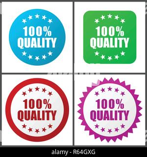 Qualität Rot, Blau, Grün und Rosa vektor Icon Set. Web Icons. Flaches Design Zeichen und Symbole einfach zu bearbeiten Stock Vektor