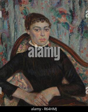 Portrait einer jungen Frau. Datum: 1886. Abmessungen: 65 cm x 54 cm, 85,5 cm x 74,3 cm. Museum: Van Gogh Museum, Amsterdam. Autor: GUILLAUMIN, JEAN-BAPTISTE-ARMAND. Stockfoto